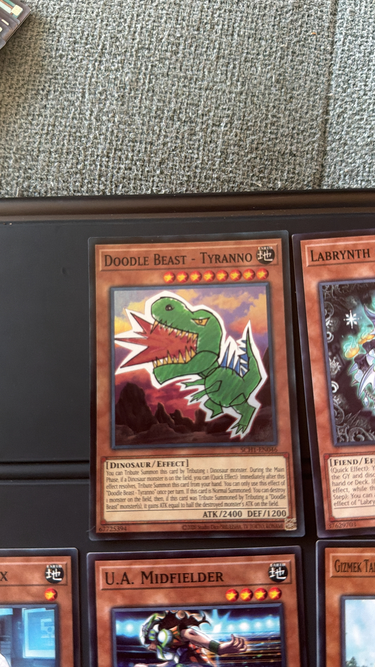 Yu-Gi-Oh Doodle Beast Tyranno SCR1-EN046 Earth Dinosaur